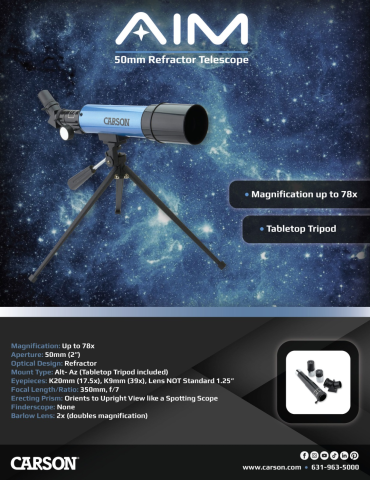 Telesco p Refractor 50mm cu Zoom 20,  80x si Trepied de Masa [7]