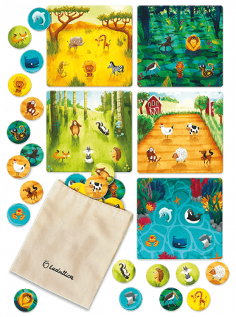 Joc de Familie 2 în 1 Tombola Animalelor: Bingo & Memo, 3 - 7 ani, Ludattica [2]