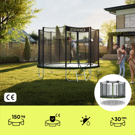 Trambulina copii 312 cm de exterior ZIPRO Jump Pro cu plasa de protectie externa [3]