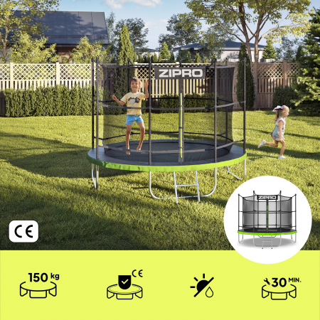Trambulina copii 252 cm de exterior ZIPRO Jump Pro, cu plasa de protectie interna [3]