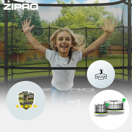 Trambulina copii 252 cm de exterior ZIPRO Jump Pro, cu plasa de protectie interna [4]