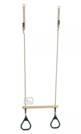 Trapez din lemn cu inele din plastic PP10, Galben, 2,55 m [2]