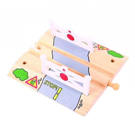 Jucarii baieti - Trecere la nivel cu calea ferata, BIGJIGS Toys, 2-3 ani +