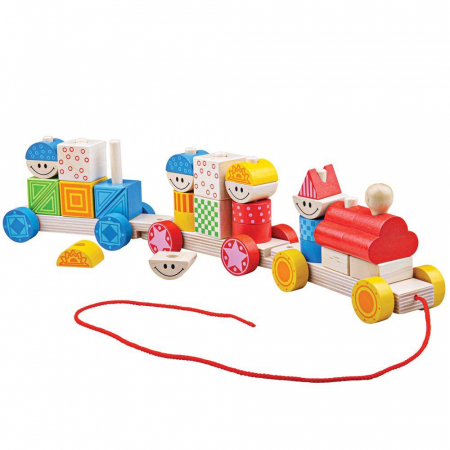 Vârsta - Trenuletul colorat cu forme, BIGJIGS Toys, 1-2 ani +
