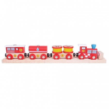Masinute si trenulete - Trenuletul pompierilor, BIGJIGS Toys, 2-3 ani +