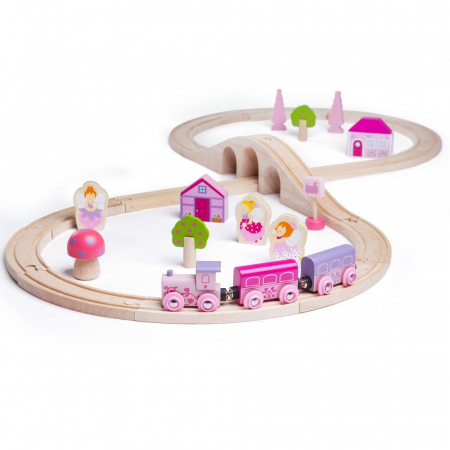 Masinute si trenulete - Trenuletul zanelor, BIGJIGS Toys, 2-3 ani +