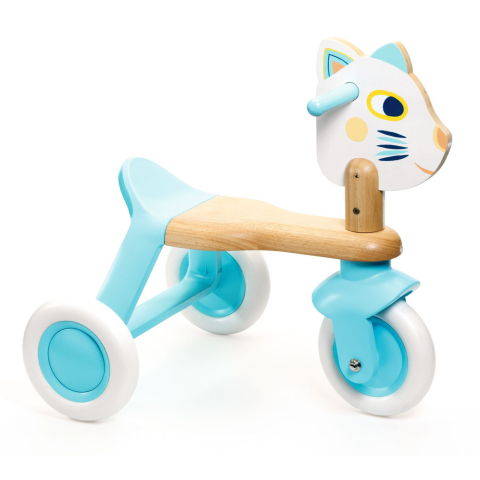 Vehicule - Tricicleta lemn fara pedale Djeco, + 12 luni