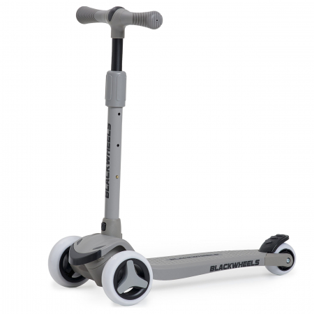 Jucarii baieti - Trotineta cu 3 roti copii BlackWheels BLINK Gri, cu inaltime reglabila