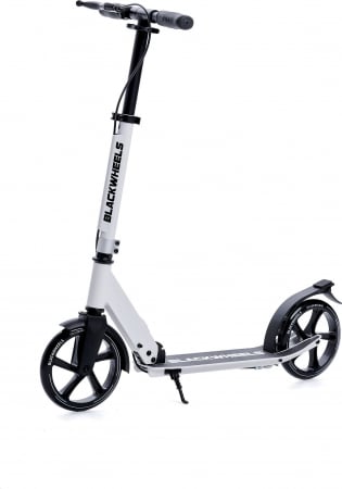 Jucarii copii 12+ ani - Trotineta copii si adulti BlackWheels ORIO Alb, cu inaltime reglabila, roata diametru 200 mm