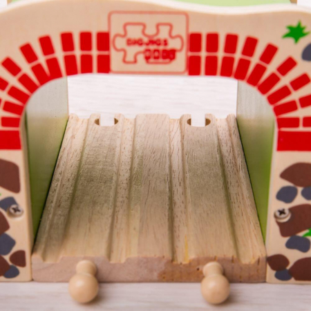 Tunel dublu, BIGJIGS Toys, 2-3 ani + [6]