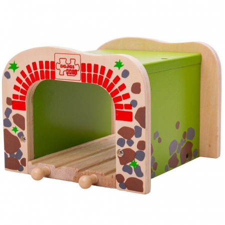 Jucarii baieti - Tunel dublu, BIGJIGS Toys, 2-3 ani +