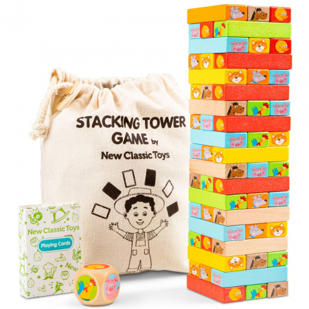Jucarii copii 2-3 ani - Turnul instabil, New Classic Toys, 2-3 ani +