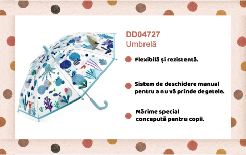 Umbrela pentru copii motive marine, Djeco, 2-3 ani + [2]