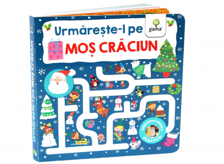Vârsta - Urmărește-l pe Moș Crăciun, Editura Gama, 1-2 ani +