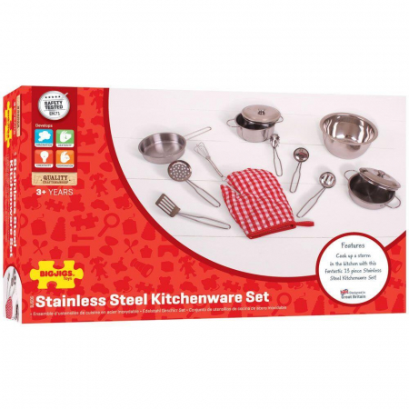 Vasele si ustensilele bucatarului, BIGJIGS Toys, 2-3 ani + [1]