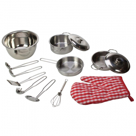 Bucatarii copii - Vasele si ustensilele bucatarului, BIGJIGS Toys, 2-3 ani +