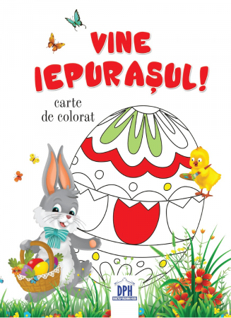 Cadouri copii - Vine iepurasul- carte de colorat, DPH, 2-3 ani +