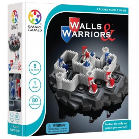 Cadouri copii - Smart Games - Walls & Warriors, joc de logica cu 80 de provocari, 8+ ani