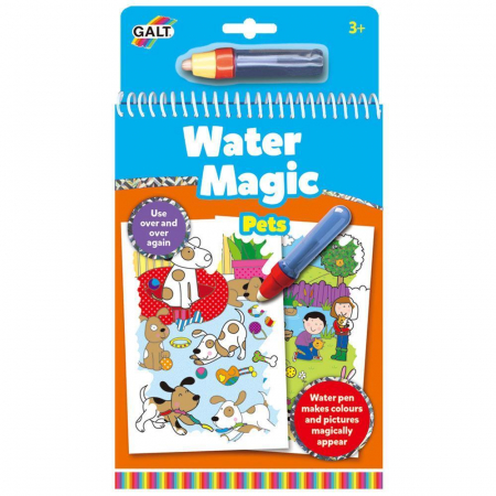 Carti de colorat - Water Magic: Carte de colorat Animale de companie, Galt, 2-3 ani +
