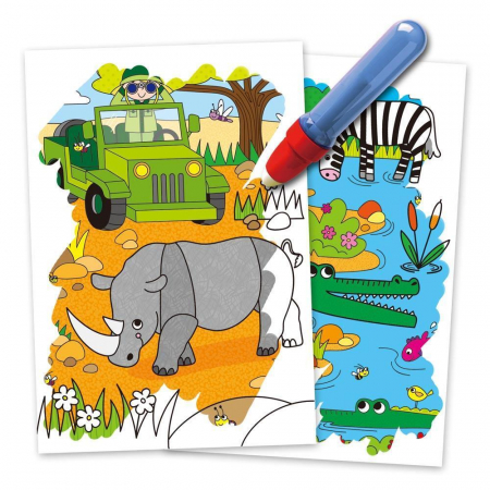Water Magic: Carte de colorat Safari, Galt, 2-3 ani + [2]