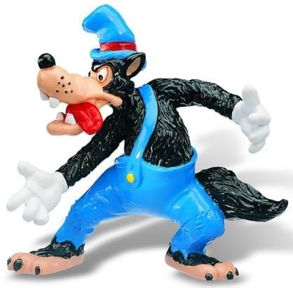 Figurine Disney - WD Little Pigs Big Bad Wolf, Bullyland, 2-3 ani +