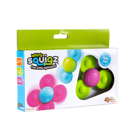 Jucarii bebelusi - Whirly Squigz, Set 3 moristi senzoriale cu ventuza