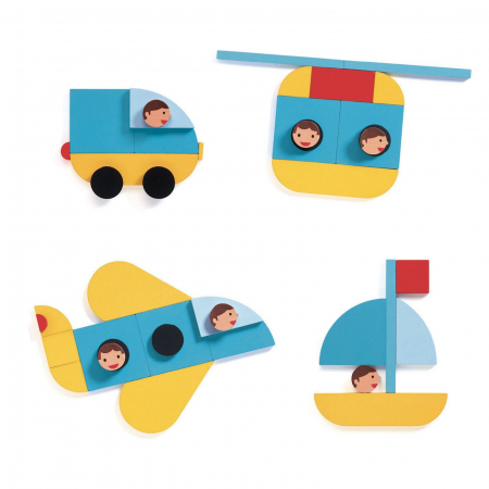 Ze GeoVroom Djeco, joc de construit cu piese geometrice, 2-3 ani + [2]