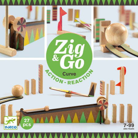 Vârsta - Zig and Go Djeco, set de constructie cu 27 piese, Bila cea mai mare