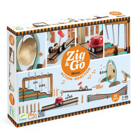 Jucarii copii 8-9 ani - Zig and Go Djeco, set de constructie trasee, Muzica, 8-9 ani +