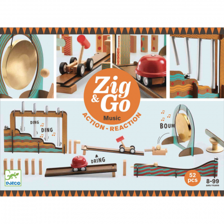 Jucarii copii 8-9 ani - Zig and Go Djeco, set de constructie trasee, Muzica, 8-9 ani +