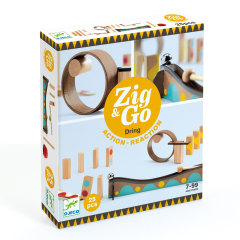 Vârsta - Zig & Go Djeco, set de constructie trasee, 25 piese, +7 ani