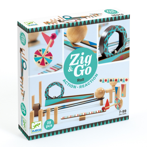 Vârsta - Zig & Go Djeco, set de constructie trasee, 28 piese, +7 ani
