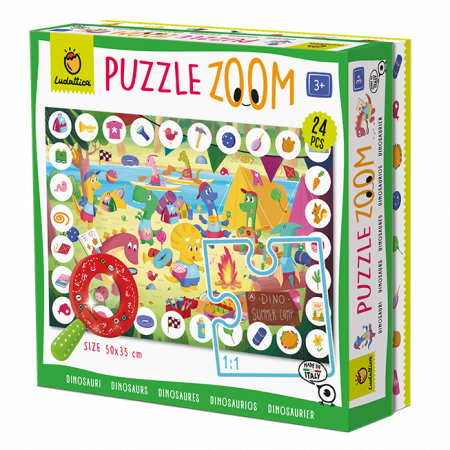Zoom Puzzle - Dinozauri, Ludattica, 3 ani+ [1]