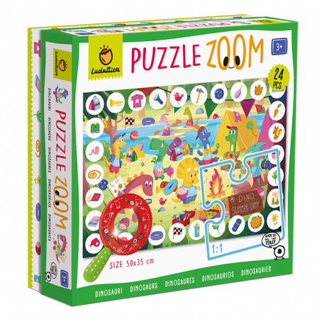 Dinozauri - Zoom Puzzle - Dinozauri, Ludattica, 3 ani+