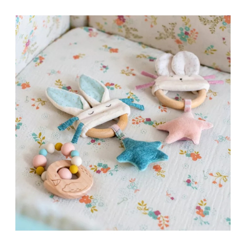 Zornaitoare cu inel de lemn Soricel , Moulin Roty, 0 luni+ [2]