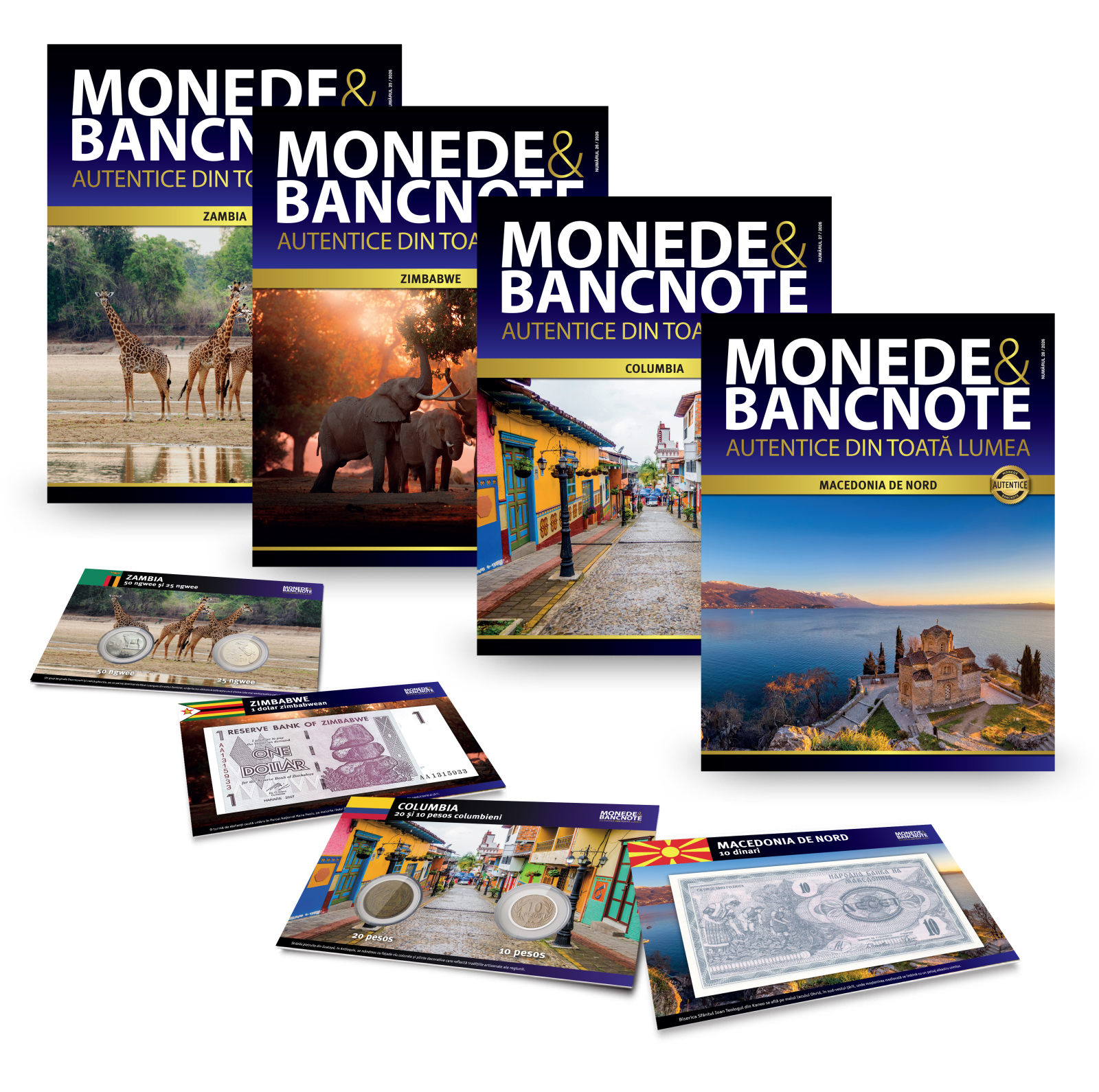 Abonament editiile 25-28 Monede si Bancnote Autentice din toata lumea