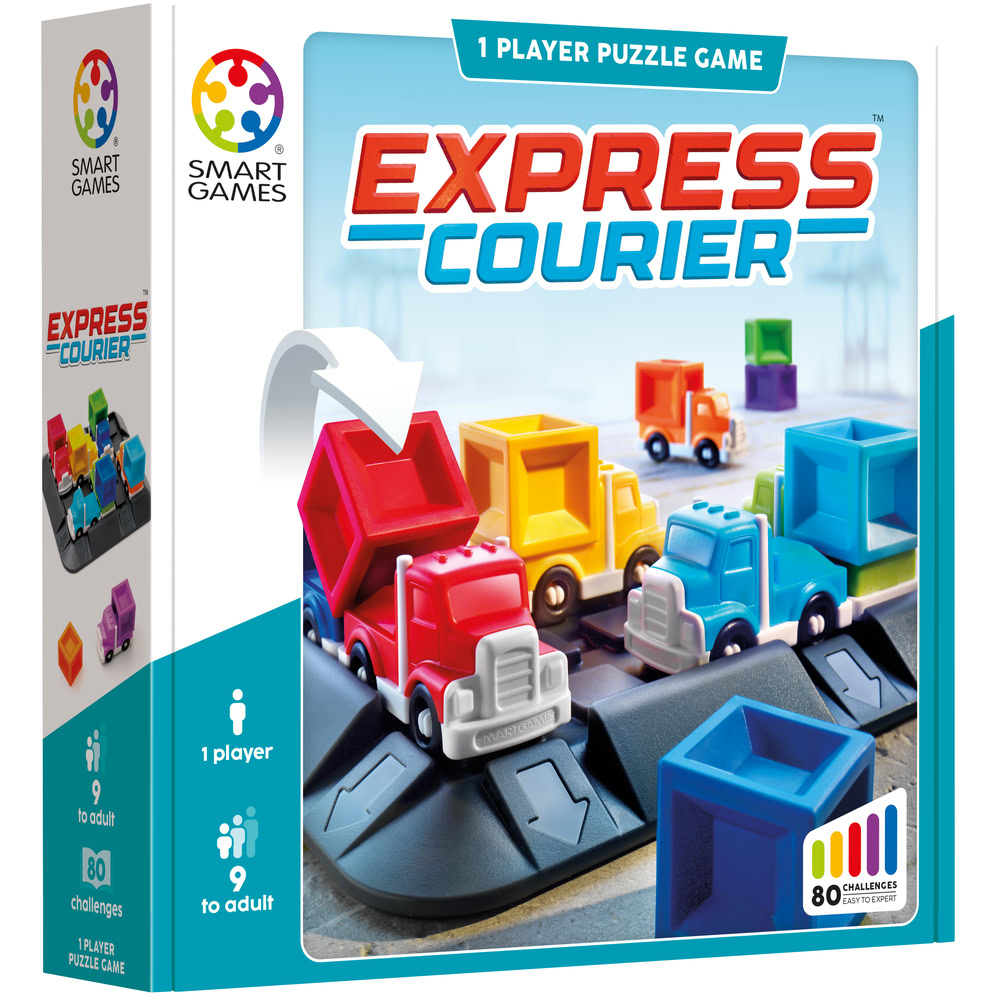 Smart Games - Express Courier, joc de logica cu 80 de provocari, 9+ ani 9 + ani