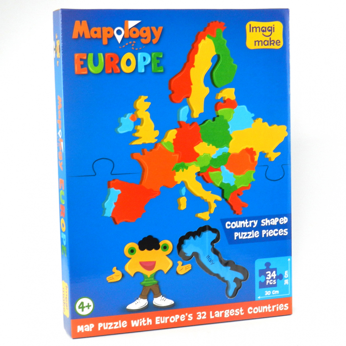 Pachet Puzzle educativ din spuma: Harta Lumii + Harta Europei - Imagimake [4]