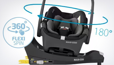 Scoica auto Maxi-Cosi Pebble 360 Essential Black - Rotire 360 cu tehnologia FlexiSpin