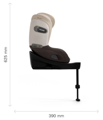 Scaun auto rotativ Cybex Sirona S i-Size Style Off White - Dimensiuni