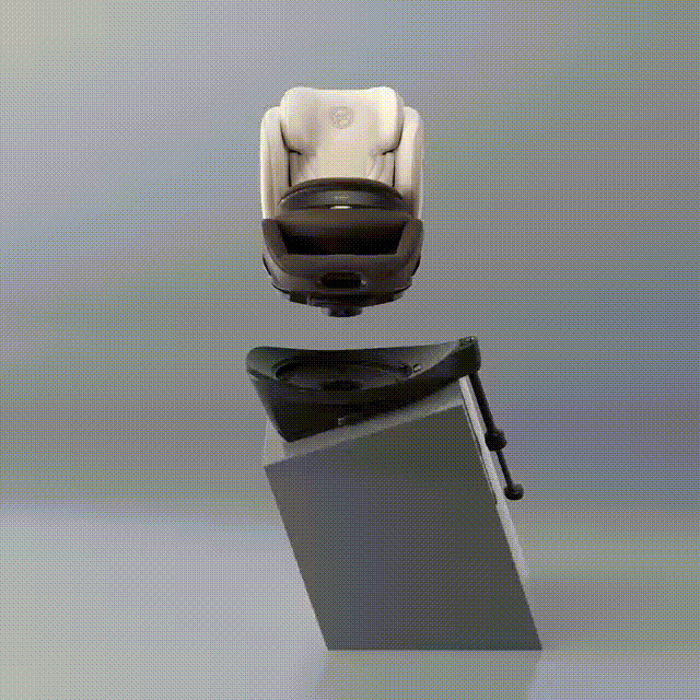 Scaun auto Cybex Anoris Si Airbag i-Size Style Misty Grey - Acces lateral usor: rotire la 180° cu o singura mana