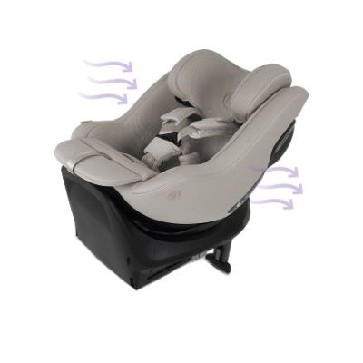Scaun auto Silver Cross Approach Plus 360 Natural Taupe cu materiale naturale, respirabile si sustenabile