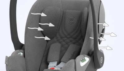 Scoica auto Cybex Cloud T i-Size Plus Platinum White - Respirabilitate optima