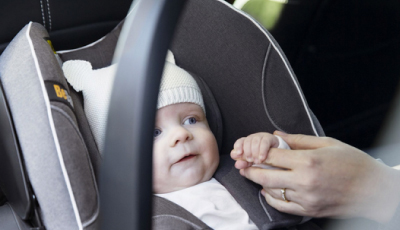 Scoica auto BeSafe iZi Go Modular X1 i-Size Cloud Melange - Tetiera cu design nou