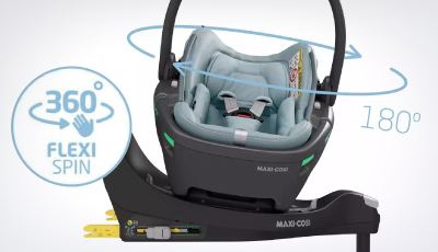Scoica auto Maxi Cosi Coral 360 Essential Black - Rotire 360 cu tehnologia FlexiSpin