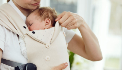 Marsupiu BeSafe Newborn Haven Anthracite Forest - Pozitionare reglabila