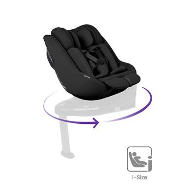 Scaun auto Silver Cross Approach Plus 360 Iconic Black cu rotatie 360° fara efort cu Base Plus 360