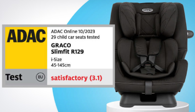 Scaun auto Graco SlimFit i-Size 0-12 ani Midnight - testat ADAC