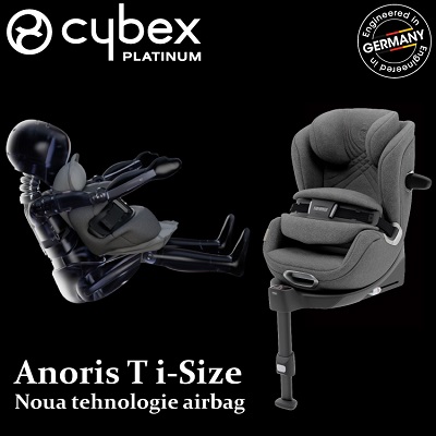 Scaun auto Cybex Anoris T i-Size Autumn Gold - resigilat - Noua tehnologie airbag