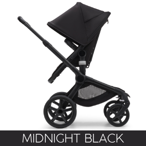 Carucior Bugaboo Fox 5 Black/Midnight Black 2 in 1 personalizat - Capotina Midnight Black